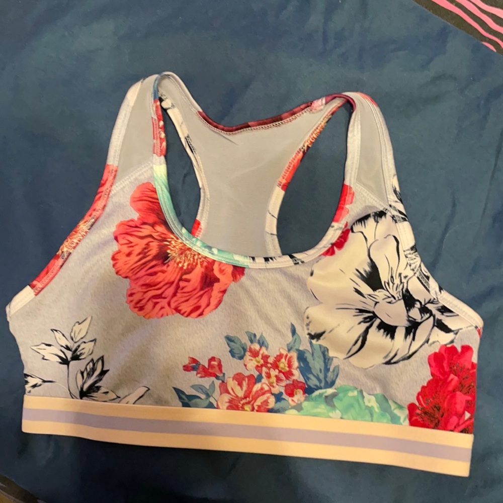 Kids multi-color sports bra.